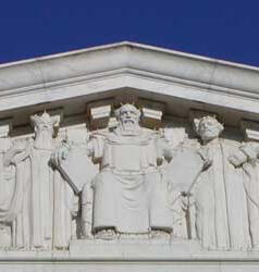 Moses at the East Pediment of the US Supreme Court Building